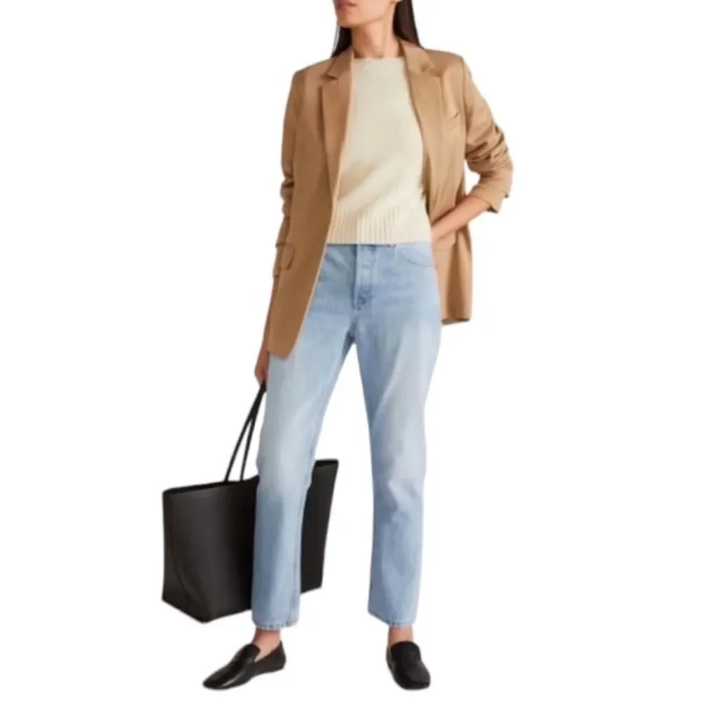 New Everlane The 90’s Cheeky Jean Light Wash Button Fly Size 33 Ankle - Picture 1 of 6